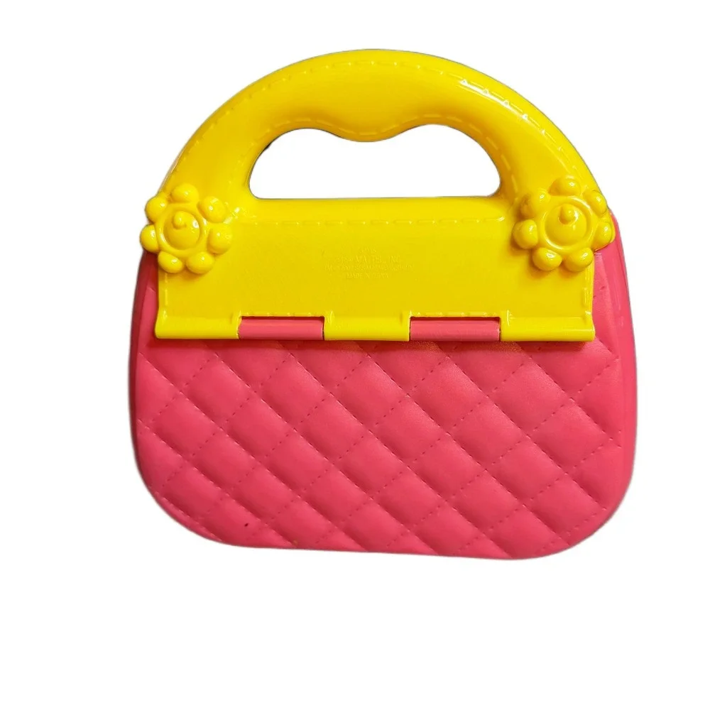 Mattel Sesame Street Elmo Zoe Pink Yellow Plastic Toy Purse Handbag 1999 2007